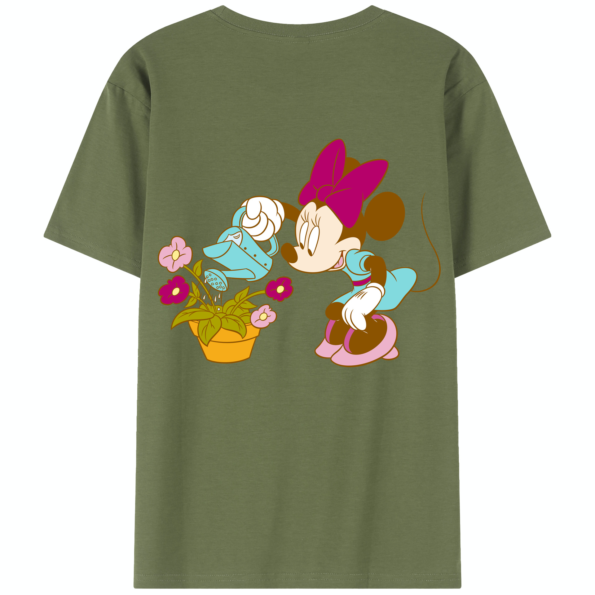 （画像用） ミッキーマウス Mickey Mouse 綿100％半袖Tシャツ（背面プリント）
